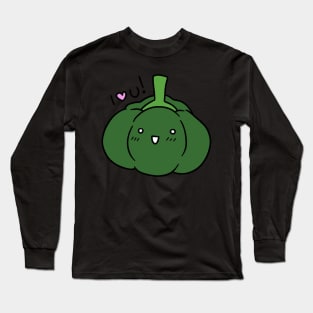 I Love You - Green Bell Pepper Long Sleeve T-Shirt